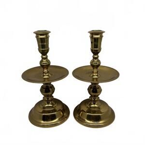 Virginia Metalcrafters brass Colonial Williamsburg reproduction candlesticks